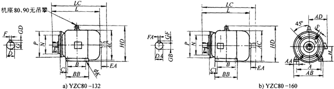 YZCϵеஐ늄әCγߴ磨H80160mm